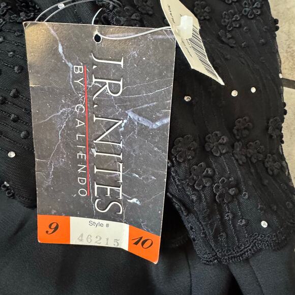 J.R Nite Vintage Cocktail Embellished Lace Floral Overlay Dress size 10 NEW - Picture 8 of 9